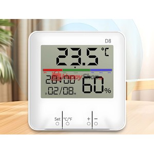 Термометър часовник LCD метеорологична станция с хигрометър